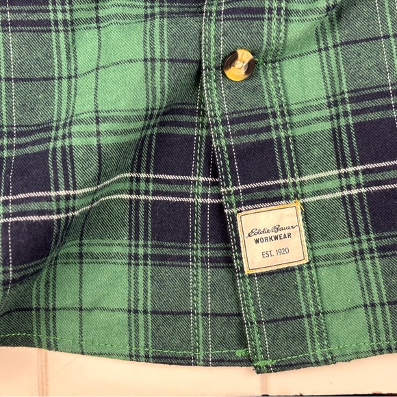 NWT Eddie Bauer Workwear Plaid Flannel Shirt - Picture 4 of 4